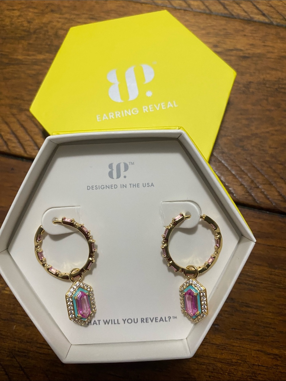 Bomb Party OG Originals Earrings - Lab Created Pink Sapphire - Gold Plating